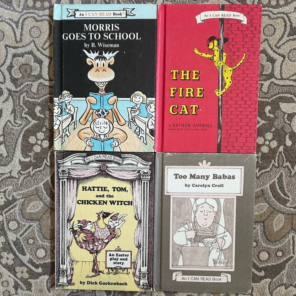 4 Vintage Weekly Reader Books “An I Can Read Book” - Too Many Babas + 3 More